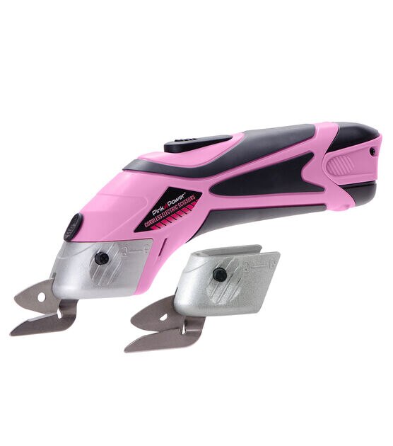 VLOXO Cordless Electric Scissors with 2 Blades Rechargeable Powerful Shears  Cutting Tool Pink 