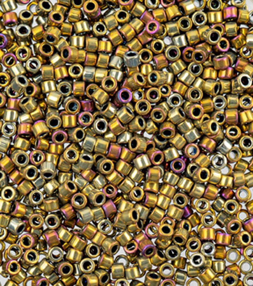Delica Seed Beads 5G 11/0, Metallic Gold Iris, swatch, image 25