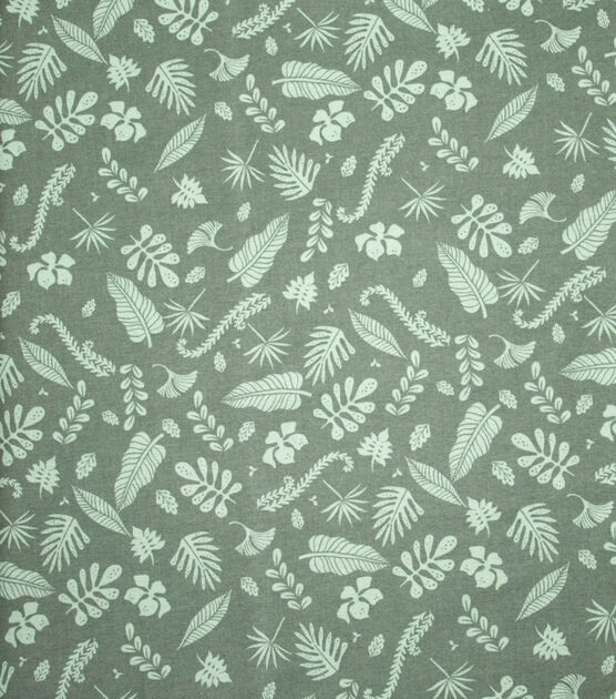 Green Leaves Organic Nursery Flannel Fabric, , hi-res, image 2