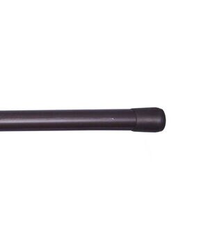 Kenney Strafford Spring Tension Rod, 28 Inches to 48 Inches, Black
