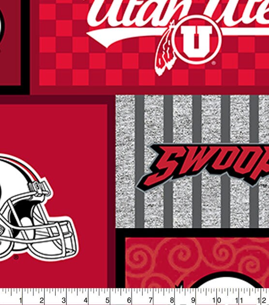 University of Utah Utes Fleece Fabric College Patch