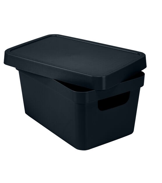 Simplify 10" Charcoal Vinto Storage Box With Lid, , hi-res, image 5