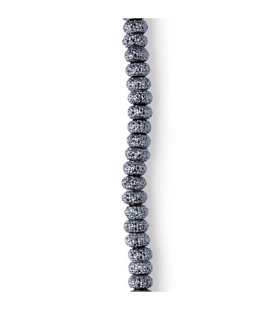 7" Silver Plastic Bead Strand by hildie & jo, , hi-res, image 3