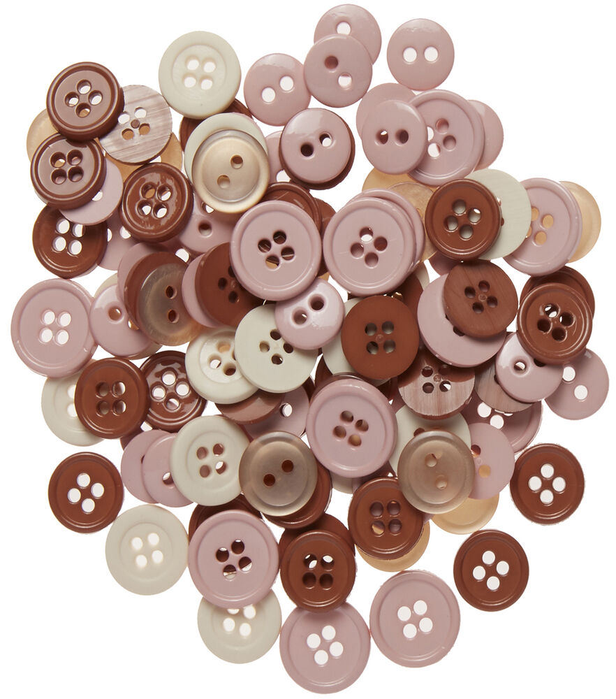 Favorite Findings 130ct Assorted Buttons, Vintage, swatch