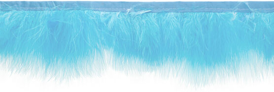 Wrights Feather Trim 3'' Blue & Turquoise