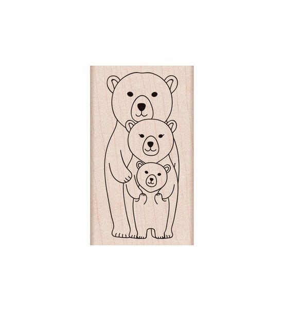 Hero Arts Mounted Rubber Stamp Bear Family
