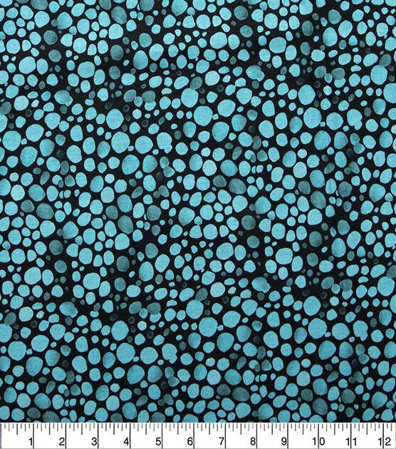 Teal Tonal Packed Dots Quilt Cotton Fabric by Keepsake Calico, , hi-res, image 2