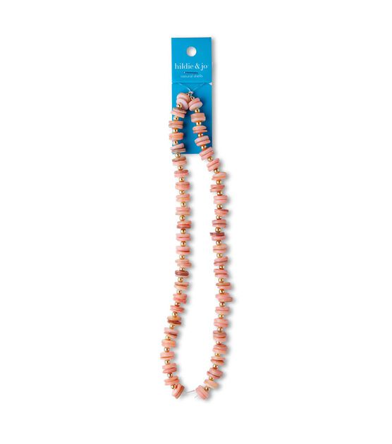14" Rose Shell Strung Beads by hildie & jo