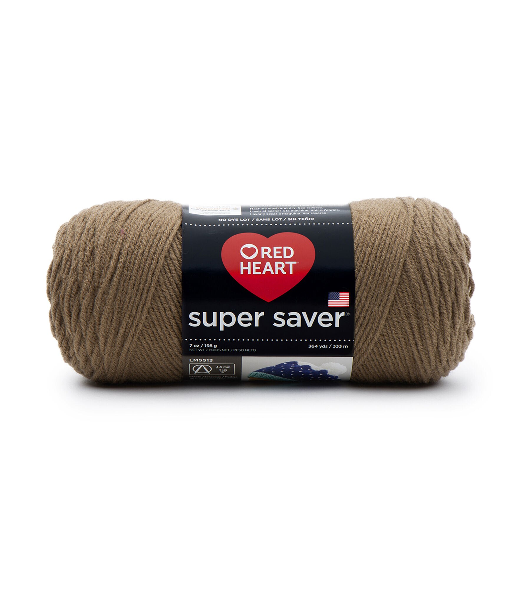 Red Heart Super Saver Worsted Acrylic Yarn, Cafe, hi-res