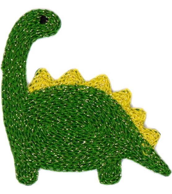2.5" x 3" Chenille Dinosaur Iron On Patch by hildie & jo, , hi-res, image 3