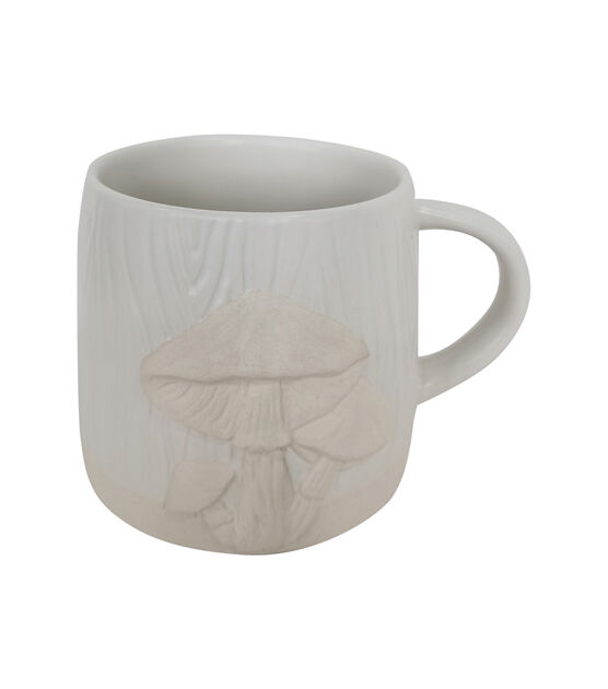 5.5" Christmas White Ceramic Mushroom Mug 16oz by Place & Time