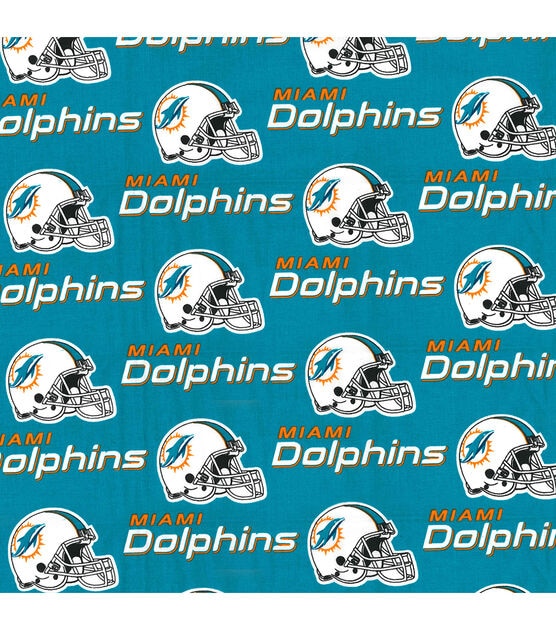 Fabric Traditions Miami Dolphins Cotton Fabric Mascot Logo, , hi-res, image 2