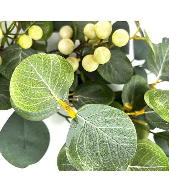 20" Eucalyptus Leaf & Berry Wreath by Bloom Room, , hi-res, image 2