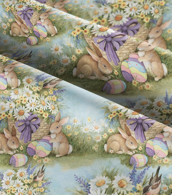 Susan Winget Garden Bunnies Easter Cotton Fabric, , hi-res, image 3