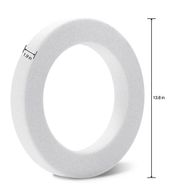 MAHIONG 3 Pack 12 Inch Craft Foam Wreath, 2 Inch Thick White Polystyrene  Foam Circles Ring, Round Styrofoam Wreath Form for Crafts DIY Arts Floral
