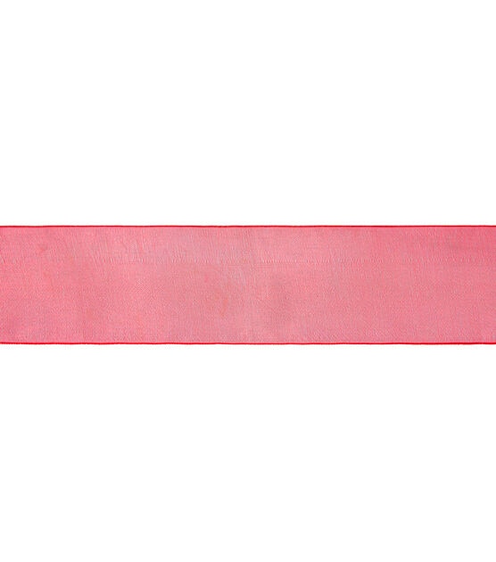 Ribbon Trends Organdy Ribbon 1.5'' Red Solid, , hi-res, image 5