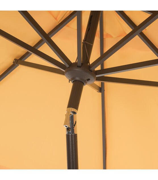 Safavieh 9' UV Resistant Yello & White Elegant Auto Tilt Patio Umbrella, , hi-res, image 2