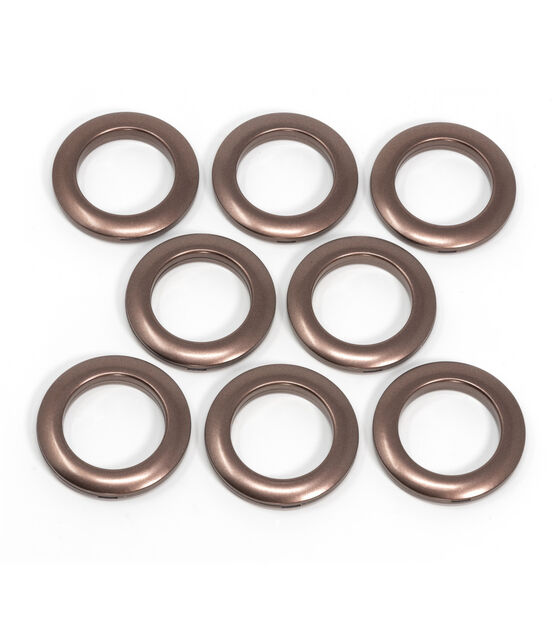 Trimming Shop 40mm Eyelets with Brass & Plastic Washers Rust Proof Grommets  for Curtains Poles, Pool Covers, Tarpaulin, Multiuse, Gunmetal, 10 Sets 
