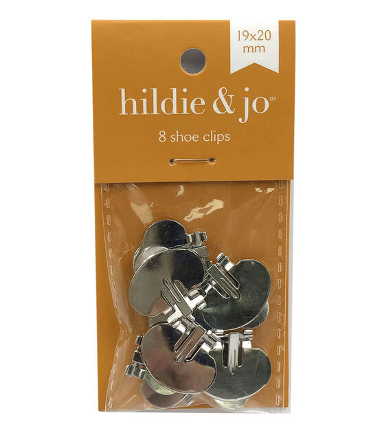 19mm x 20mm Silver Shoe Clips 8pk by hildie & jo