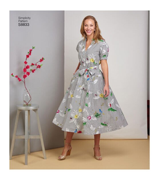Simplicity S8833 Size 6 to 24 Misses Dress Sewing Pattern, , hi-res, image 5