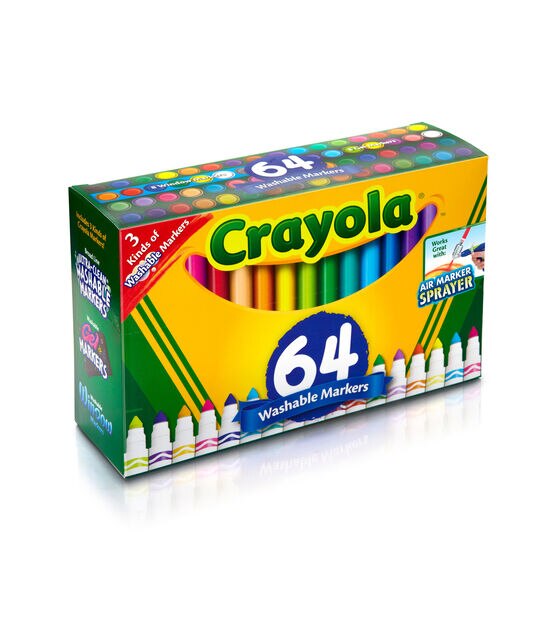 Crayola 64ct Ultra Clean Broad Line Washable Markers, , hi-res, image 3