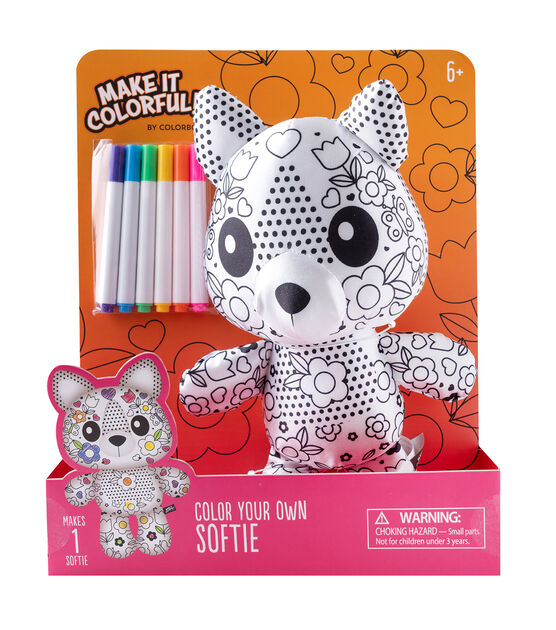 Colorbok 7ct Cat Stuffed Animal & Markers Coloring Kit