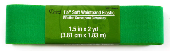 Dritz 1 1/2" Soft Waistband Elastic Green