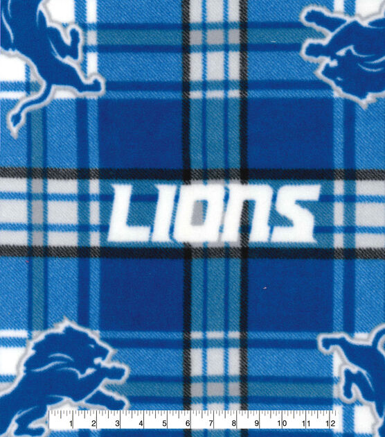 Fabric Traditions Detroit Lions Fleece Fabric Plaid, , hi-res, image 2