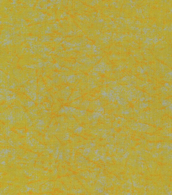 Yellow Distressed Quilt Cotton Fabric by Keepsake Calico, , hi-res, image 2