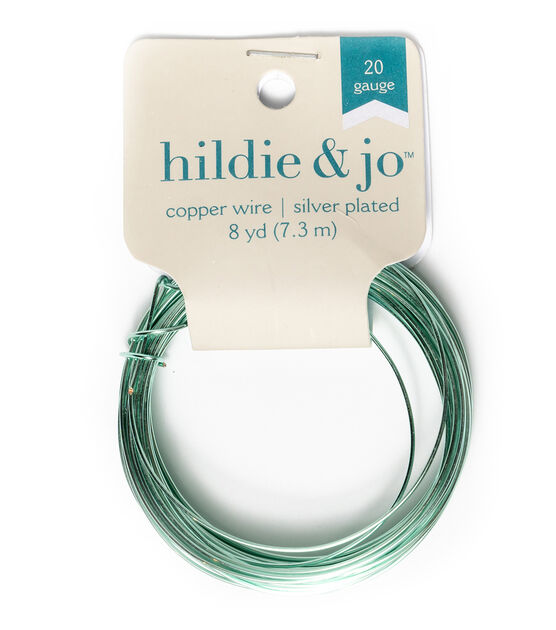 8yds Sea Green Silver Plated Copper Wire by hildie & jo