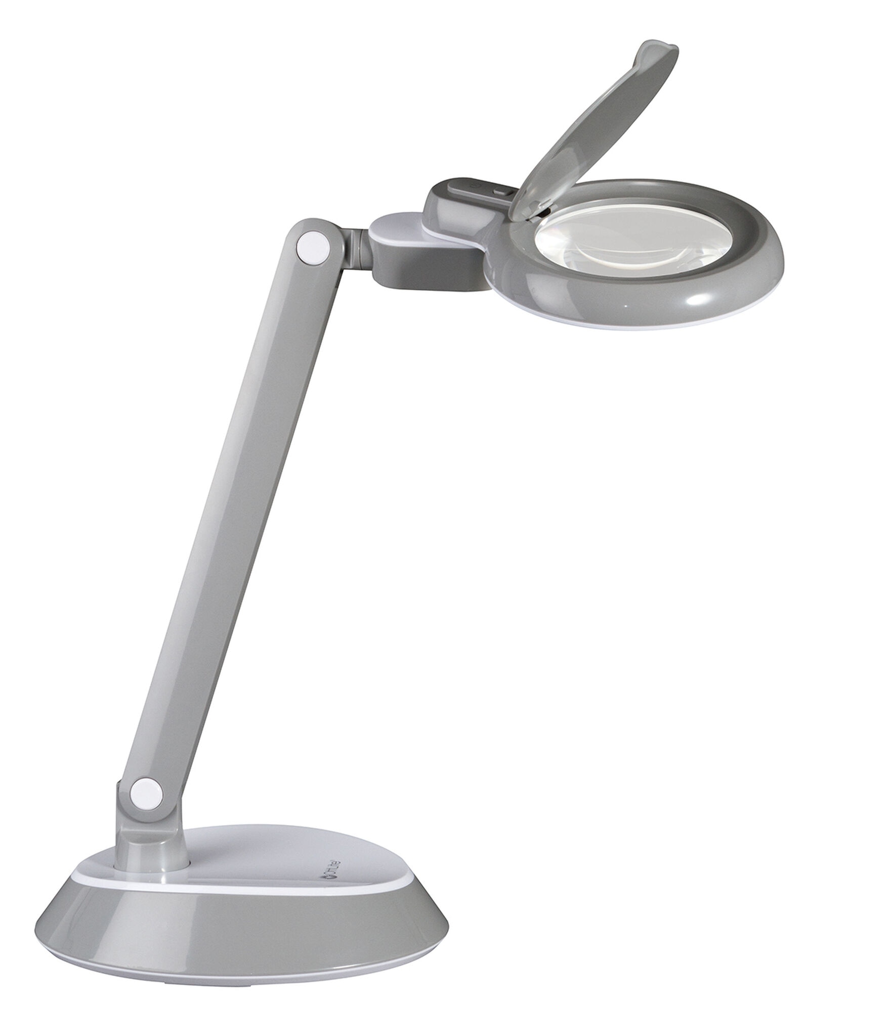 OttLite 15" LED Magnifier Desk Lamp, Gray, hi-res