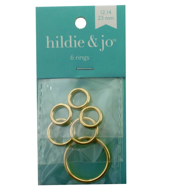6ct Gold Round Plain Metal Rings by hildie & jo