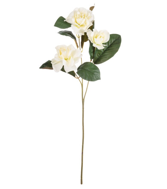 24.5" White Magnolia Stem by Bloom Room
