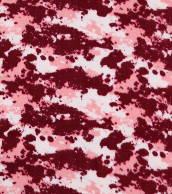 Pink Camouflage Anti Pill Fleece Fabric