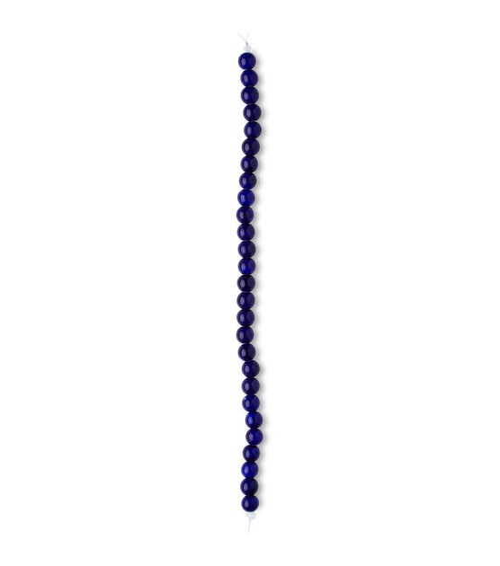 8" Sapphire Round Ceramic Beads by hildie & jo, , hi-res, image 2