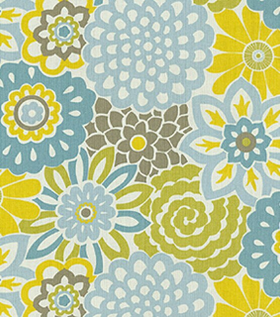 Waverly Multi Purpose Decor Fabric 54" Button Blooms Spa
