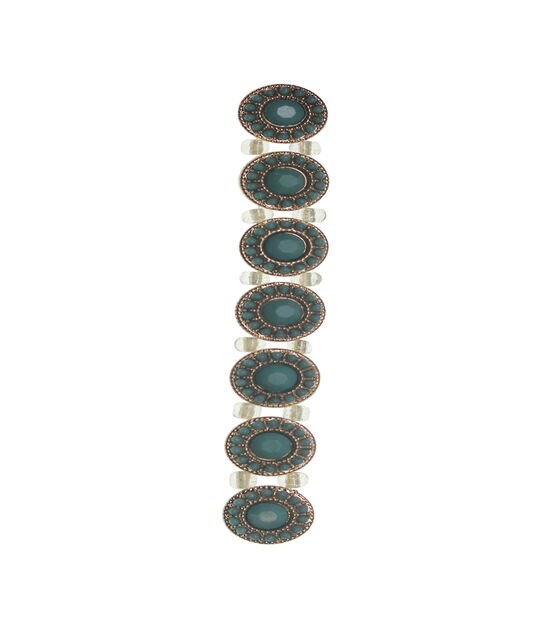 6" Turquoise & Bronze Round Metal Slider by hildie & jo