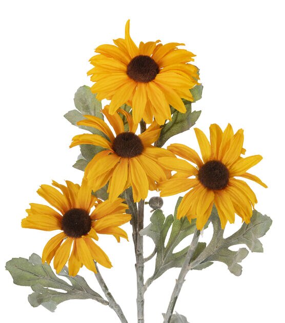 29" Flocked Sunflower Stem by Bloom Room, , hi-res, image 2
