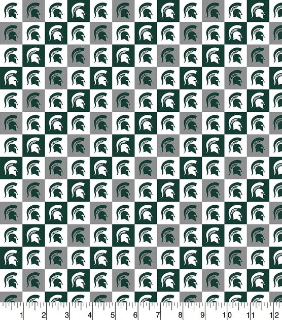 Michigan State University Spartans Cotton Fabric Collegiate Checks, , hi-res, image 2