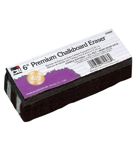 Charles Leonard 6" Premium Chalkboard Erasers 12pk