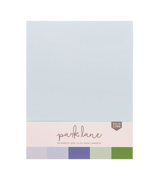 50 Sheet 8.5" x 11" Mint Solid Core Cardstock Paper Pack by Park Lane, , hi-res, image 1