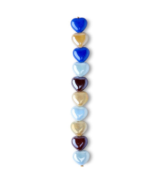 7" Ceramic Heart Bead Strand by hildie & jo, , hi-res, image 2