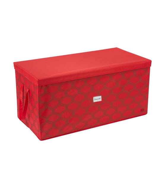 Simplify 37.5" x 19" Red 96 Ornament Storage Box, , hi-res, image 7