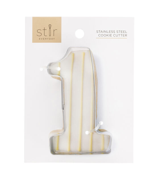 2 x 3.5 Stainless Steel Number 1 Cookie Cutter by STIR | JOANN