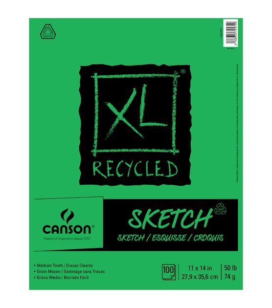Canson Recycled Sketch Paper Pad 11"X14"