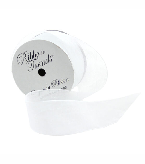 Ribbon Trends Organdy Ribbon 1.5'' White Solid