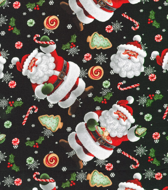 Robert Kaufman Cookies For Santa Black Christmas Cotton Fabric | JOANN Robert Kaufman Cookies For Santa Black Christmas Cotton Fabric | JOANN