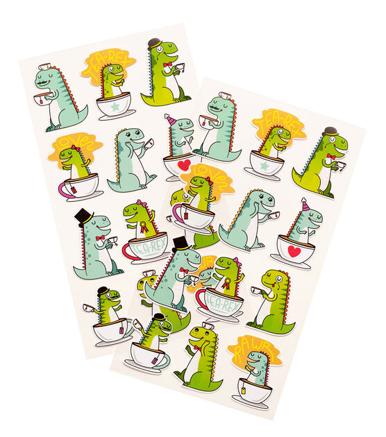 Sticko Tea-rex Flat Stickers, , hi-res, image 2
