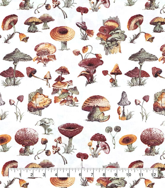 Pretty Mushrooms Super Snuggle Flannel Fabric, , hi-res, image 2