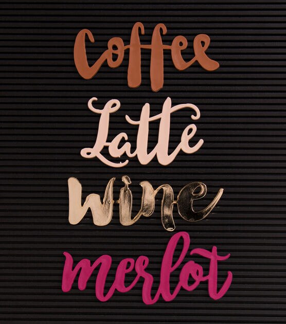 DCWV Home 4 Pack Letter Board Words Coffee & Wine, , hi-res, image 2